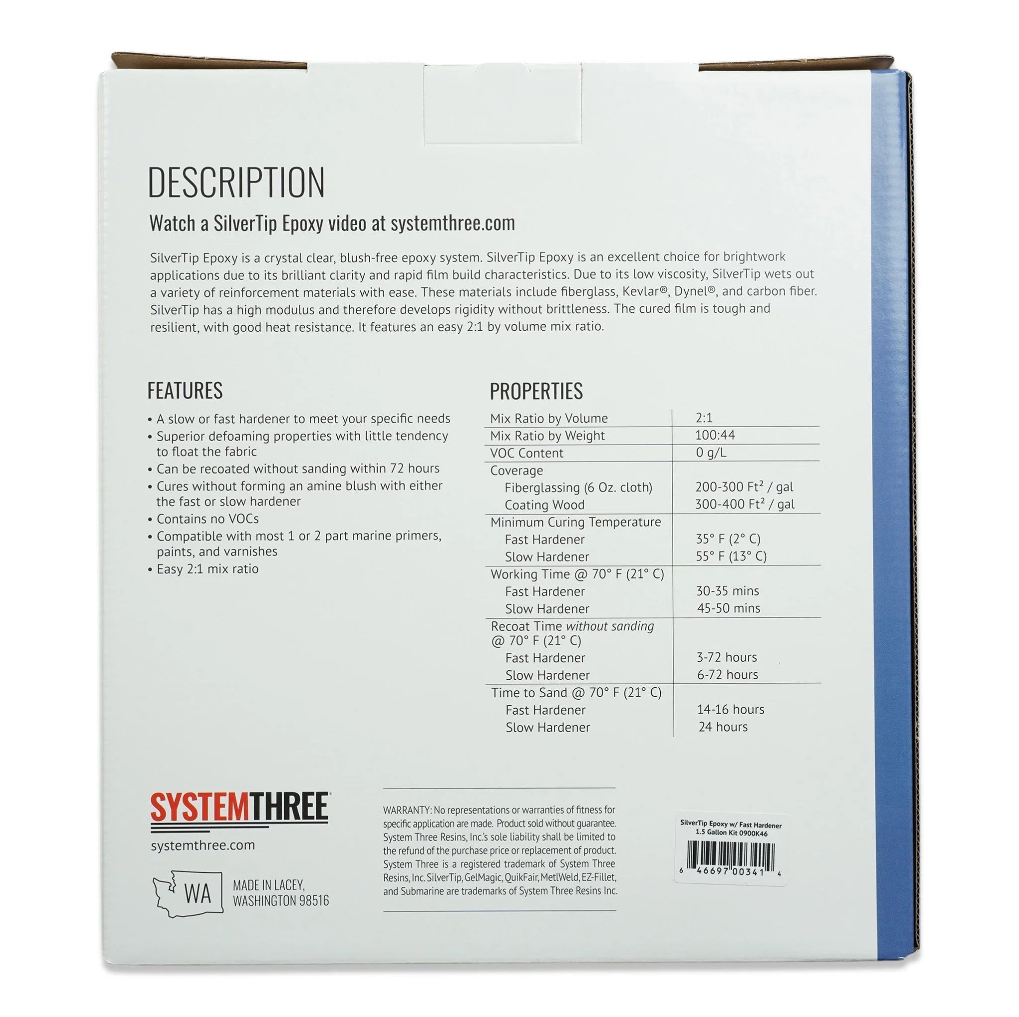 SilverTip Epoxy with Hardener 1.5 Gallon Kit